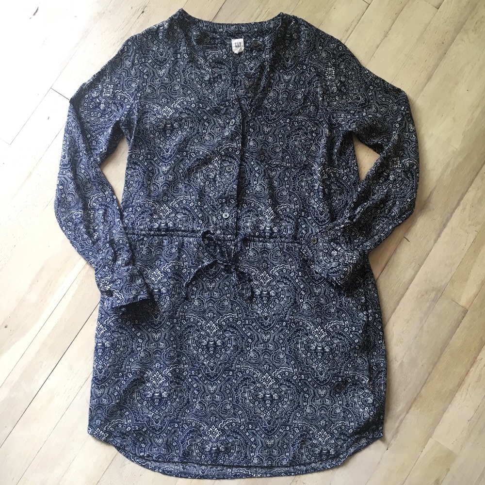 GAP Paisley Print Shirt Dress Size XS